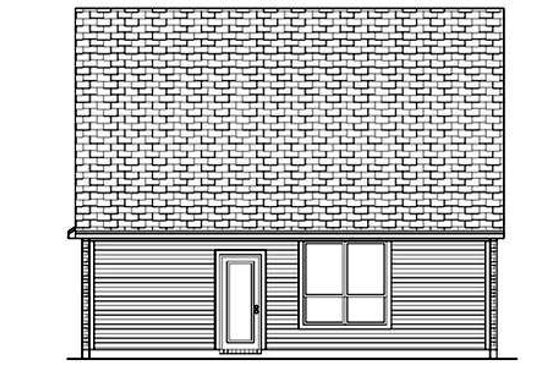 Exterior - Rear Elevation for Traditional House Plan #84-345 - 3 bed, 2.5 bath