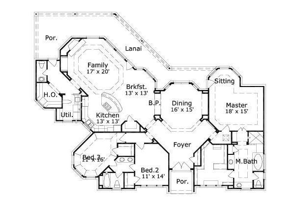 European Floor Plan - Main Floor Plan #411-652