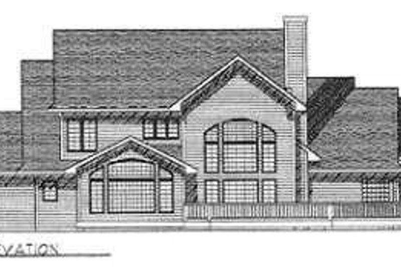 Dream House Plan - Exterior - Rear Elevation for European House Plan #70-473 - 4 bed, 3.5 bath