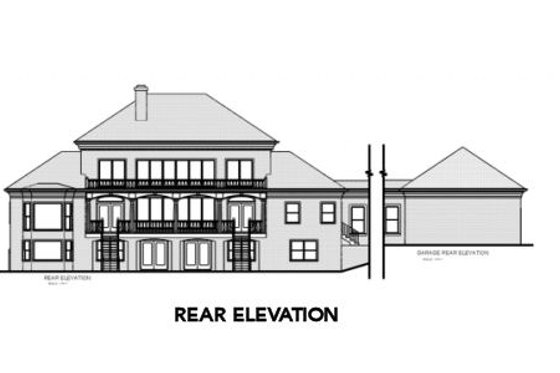 Exterior - Rear Elevation for Colonial House Plan #56-228 - 4 bed, 4 bath