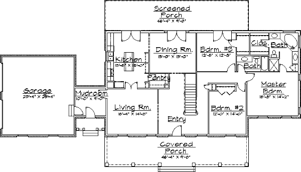House Blueprint - Country Floor Plan - Main Floor Plan #31-108