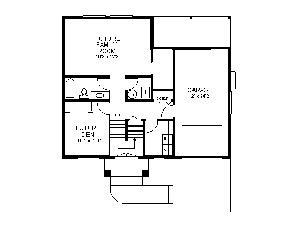 House Design - Traditional Floor Plan - Lower Floor Plan #18-196