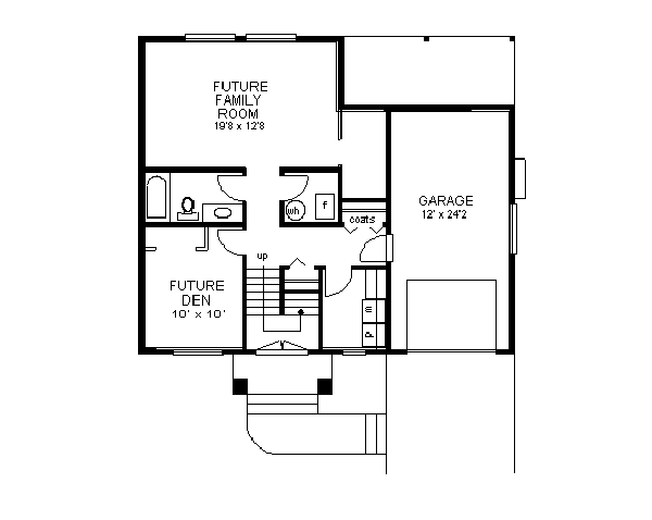 House Blueprint - Traditional Floor Plan - Lower Floor Plan #18-196