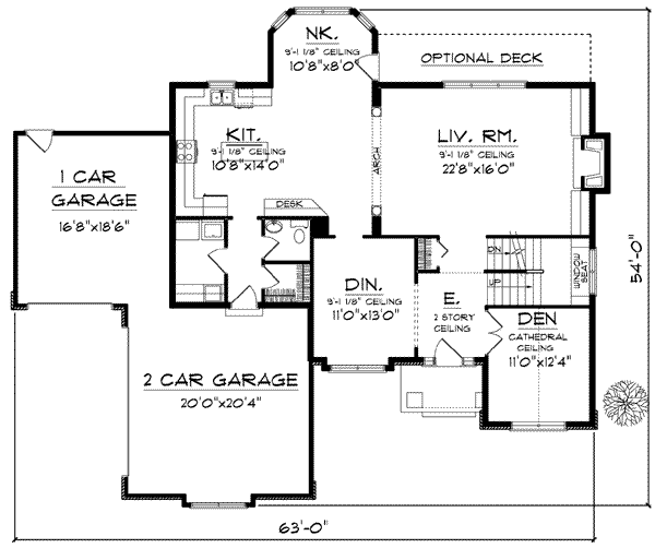 Dream House Plan - Traditional Floor Plan - Main Floor Plan #70-628