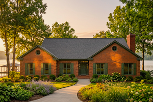 House Blueprint - Exterior - Front Elevation for Traditional House Plan #30-182 - 2 bed, 2.5 bath