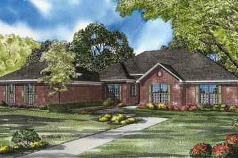 House Plan Design - Southern Exterior - Front Elevation Plan #17-544