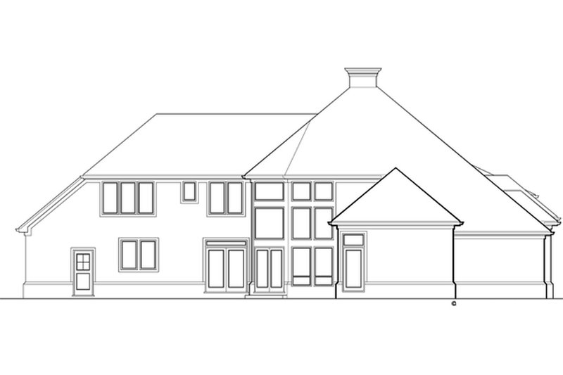 Home Plan - Exterior - Rear Elevation for Contemporary House Plan #48-346 - 4 bed, 2.5 bath