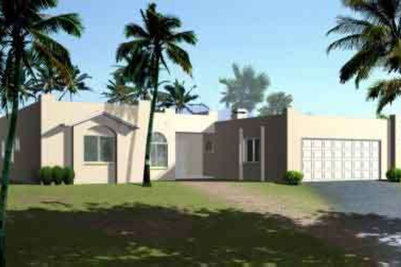 Dream House Plan - Adobe / Southwestern Exterior - Front Elevation Plan #1-1362
