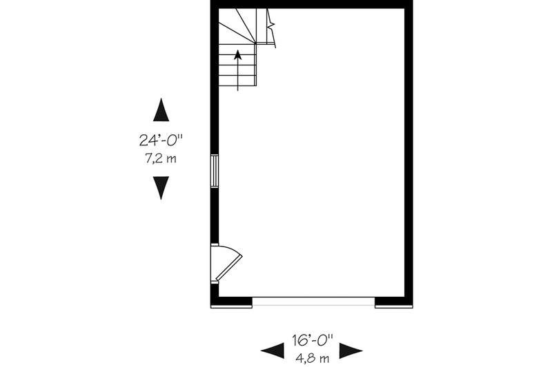 House Blueprint - Floor Plan - Main Floor for European House Plan #23-426, 0 bath
