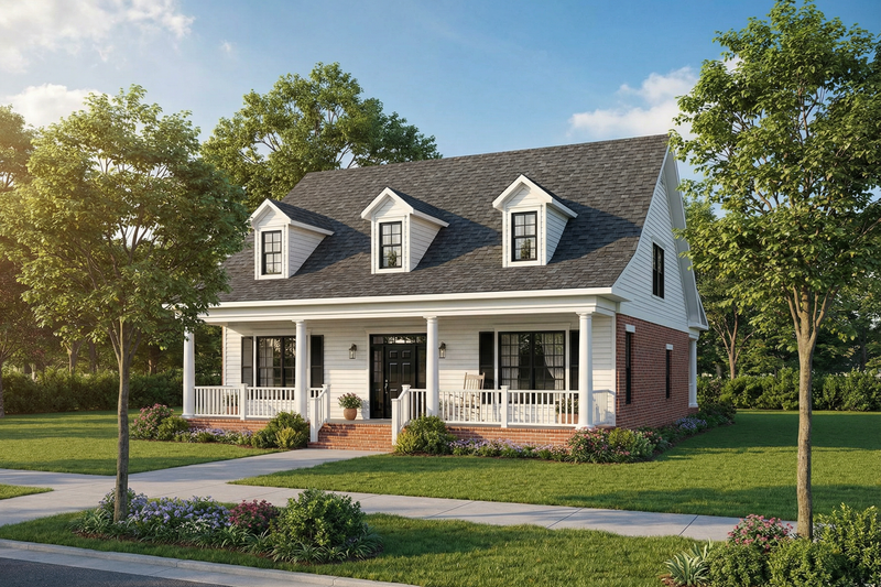 House Plan Design - Exterior - Front Elevation 2 for Traditional House Plan #17-269 - 3 bed, 3 bath