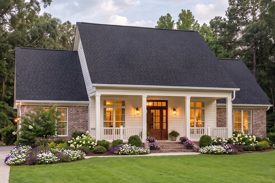 Exterior - Front Elevation for Farmhouse House Plan #406-290 - 4 bed, 2.5 bath