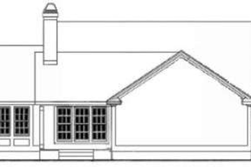Architectural House Design - Exterior - Rear Elevation for Southern House Plan #406-206 - 3 bed, 2 bath