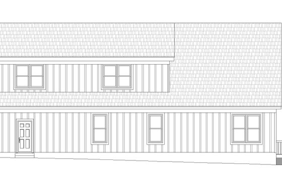 Exterior - Rear Elevation for Traditional House Plan #932-534 - 3 bed, 2.5 bath