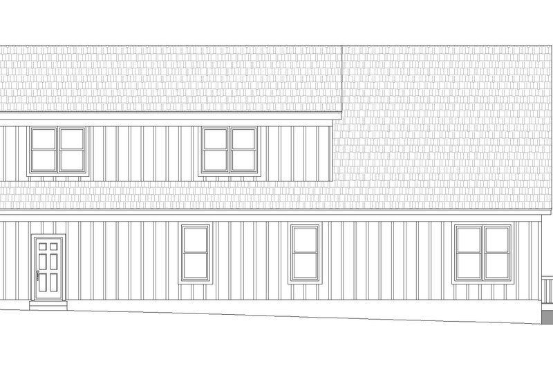 House Blueprint - Exterior - Rear Elevation for Traditional House Plan #932-534 - 3 bed, 2.5 bath
