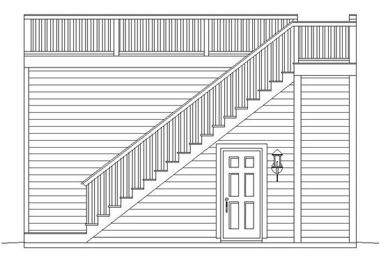 Exterior - Rear Elevation for Contemporary House Plan #932-157, 0 bath