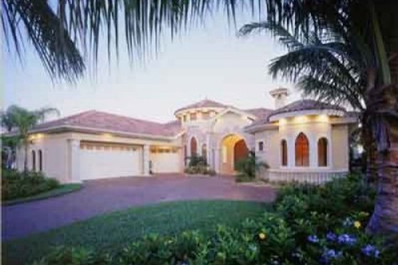 Exterior - Front Elevation for Mediterranean House Plan #115-105 - 3 bed, 3.5 bath