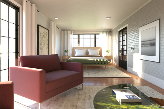 Interior - Master Bedroom for Barndominium House Plan #1064-307 - 7 bed, 7 bath