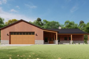 Exterior - Rear Elevation for Craftsman House Plan #1092-56 - 4 bed, 2.5 bath