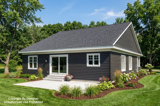 Exterior - Rear Elevation 1 for Craftsman House Plan #51-1530 - 3 bed, 2 bath