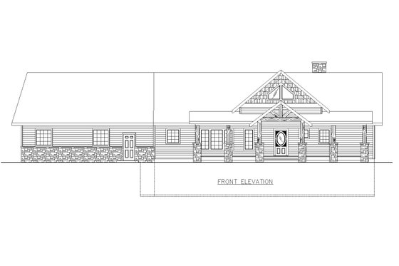 Exterior - Front Elevation 3 for Craftsman House Plan #117-1007 - 4 bed, 3 bath