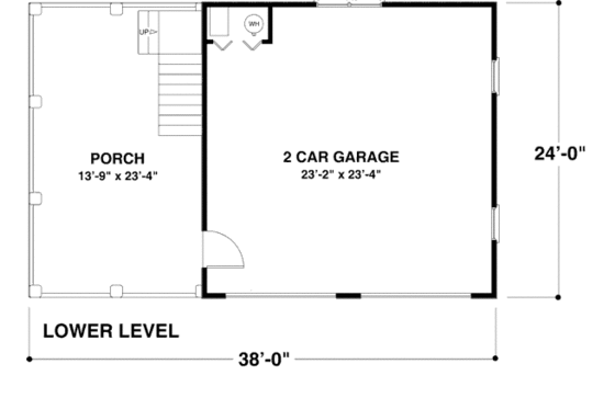 Floor Plan - Main Floor for Barndominium House Plan #56-575 - 1 bed, 1 bath