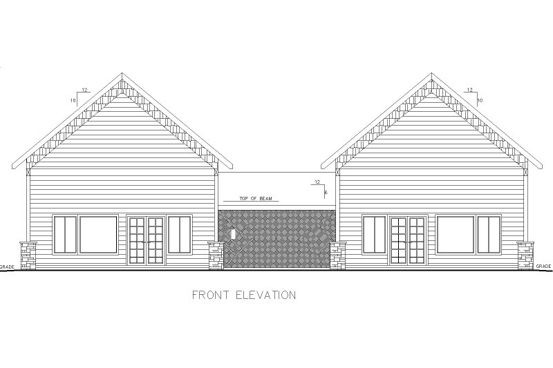 Architectural House Design - Exterior - Front Elevation 3 for Contemporary House Plan #117-918 - 4 bed, 4 bath
