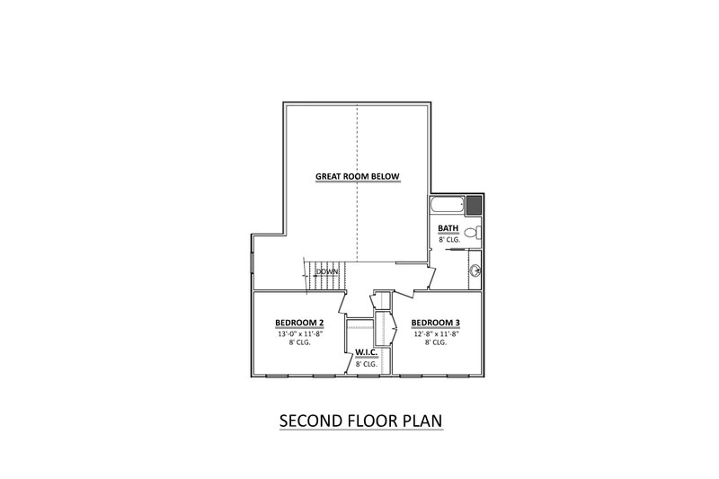 Dream House Plan - Floor Plan - Upper Floor for Farmhouse House Plan #1089-42 - 3 bed, 2.5 bath