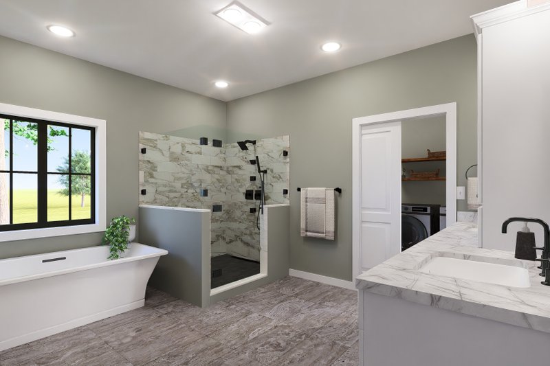 House Blueprint - Interior - Master Bathroom for Barndominium House Plan #44-300 - 3 bed, 3.5 bath