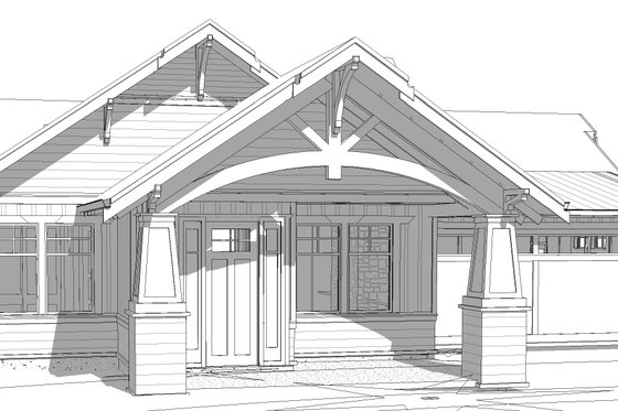 Exterior - Other Elevation for Craftsman House Plan #895-109 - 3 bed, 2 bath