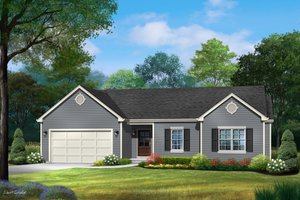 Ranch Exterior - Front Elevation Plan #22-624