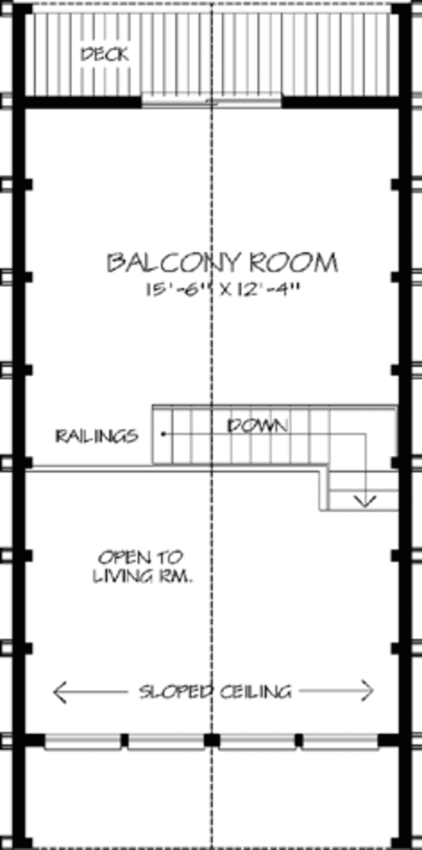 Architectural House Design - Cabin Floor Plan - Upper Floor Plan #320-145