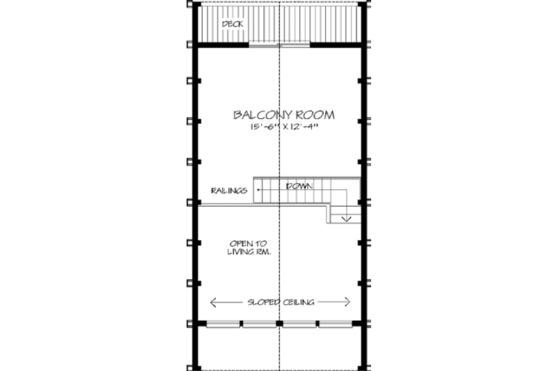 Home Plan - Floor Plan - Upper Floor for Cabin House Plan #320-145 - 1 bed, 1 bath