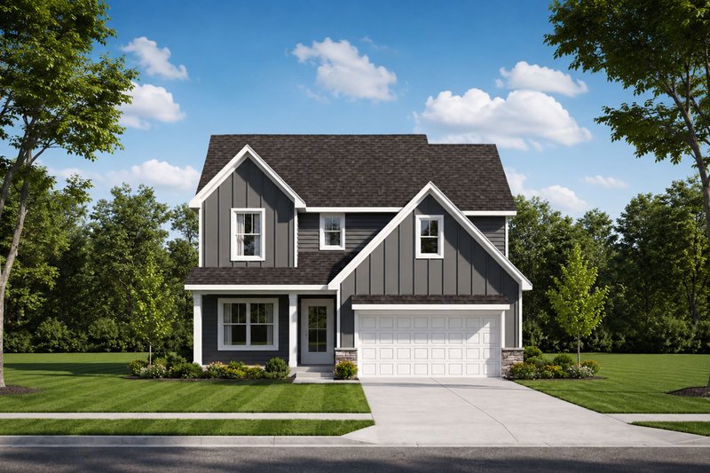 Dream House Plan - Exterior - Front Elevation 3 for Farmhouse House Plan #20-2656 - 4 bed, 3.5 bath