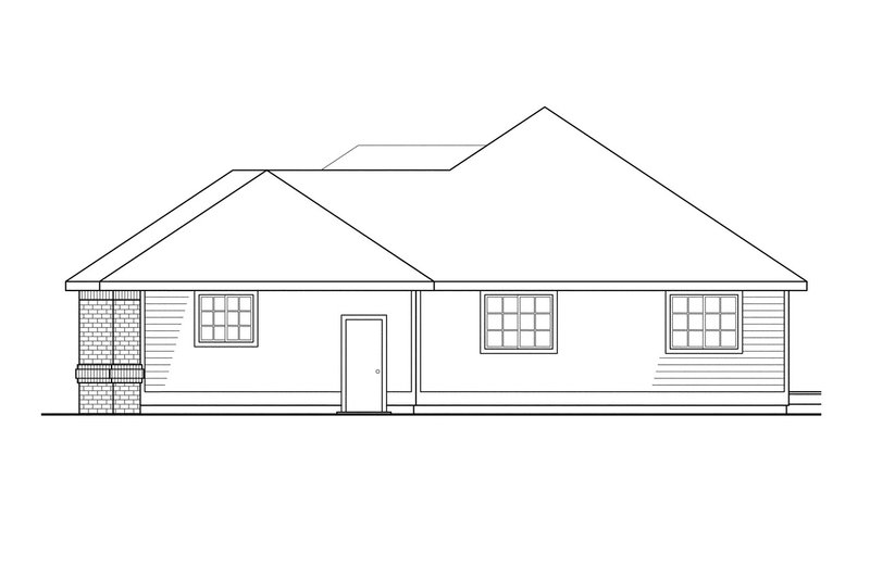 House Plan Design - Exterior - Other Elevation 1 for Modern House Plan #124-278 - 3 bed, 2 bath