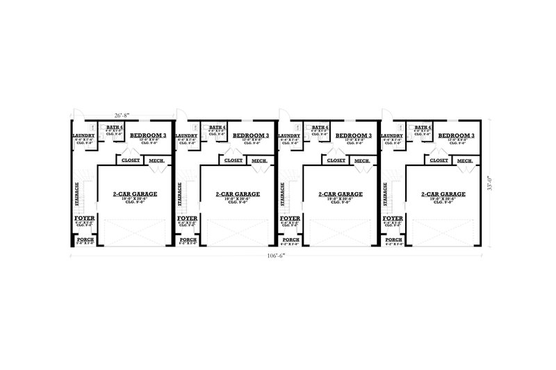 Architectural House Design - Floor Plan - Main Floor for Modern House Plan #1112-12 - 3 bed, 3.5 bath