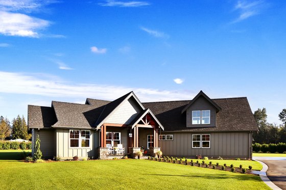 Exterior - Front Elevation 4 for Craftsman House Plan #1070-15 - 3 bed, 2.5 bath