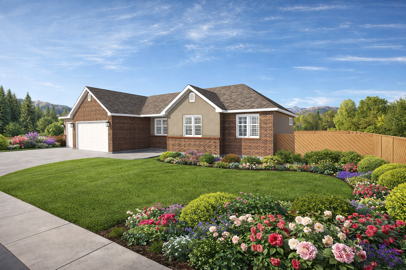House Blueprint - Exterior - Front Elevation 5 for Ranch House Plan #1060-439 - 3 bed, 2.5 bath