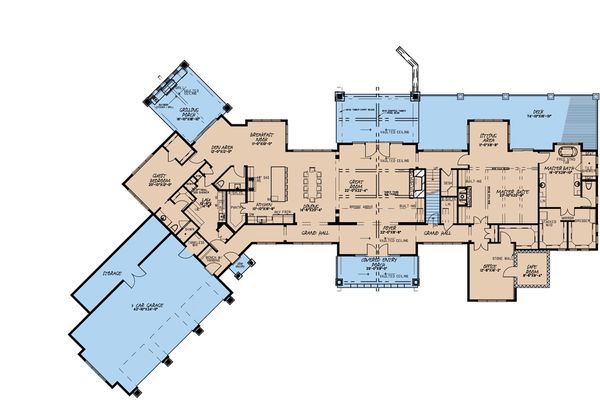 Architectural House Design - Craftsman Floor Plan - Main Floor Plan #923-179