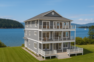 Beach Exterior - Rear Elevation Plan #1115-7