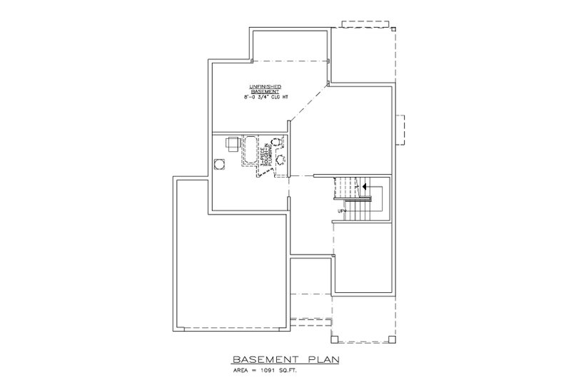Dream House Plan - Floor Plan - Lower Floor for Craftsman House Plan #1100-159 - 3 bed, 2.5 bath