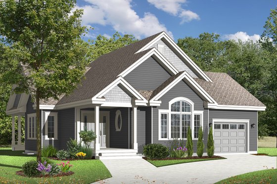 Exterior - Front Elevation 4 for Country House Plan #23-2529 - 3 bed, 1 bath