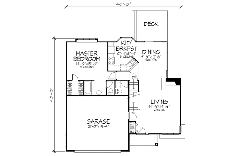 House Design - Country Floor Plan - Main Floor Plan #320-437