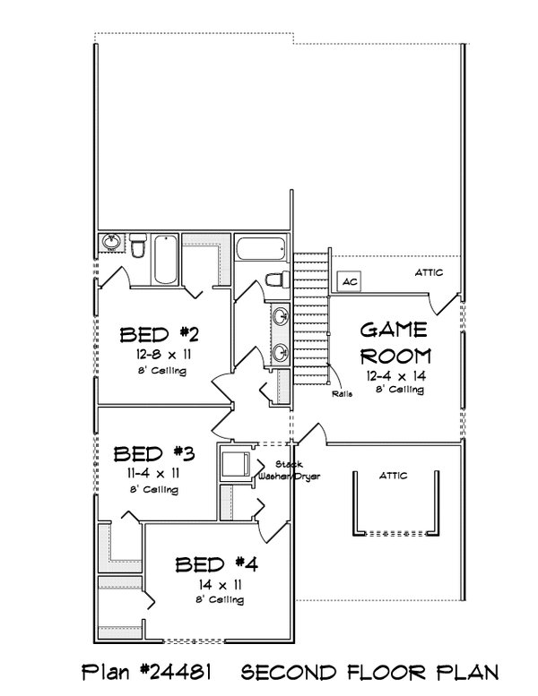 Cottage Floor Plan - Upper Floor Plan #513-2274