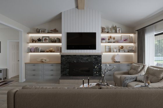 Interior - Family Room for Country House Plan #1089-50 - 3 bed, 2.5 bath