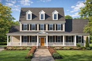 House Plan Design - Colonial Exterior - Front Elevation Plan #1053-56