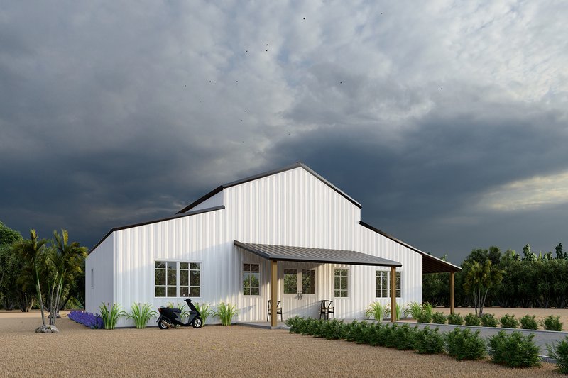 Dream House Plan - Exterior - Other Elevation 1 for Barndominium House Plan #1107-16 - 2 bed, 2 bath