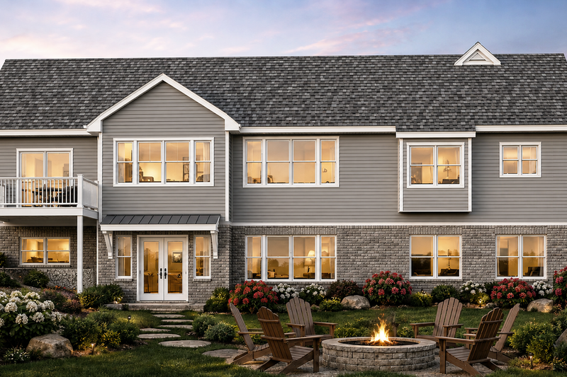 Architectural House Design - Exterior - Rear Elevation 1 for Craftsman House Plan #928-125 - 2 bed, 2.5 bath