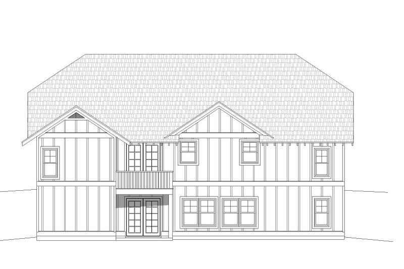 Architectural House Design - Exterior - Rear Elevation for Cottage House Plan #932-325 - 3 bed, 2.5 bath