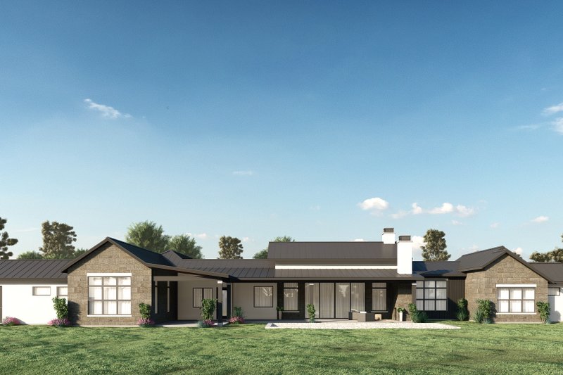 House Design - Exterior - Rear Elevation for Farmhouse House Plan #1110-47 - 3 bed, 3.5 bath