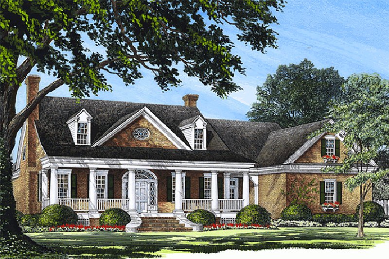 House Plan Design - Southern Exterior - Front Elevation Plan #137-185